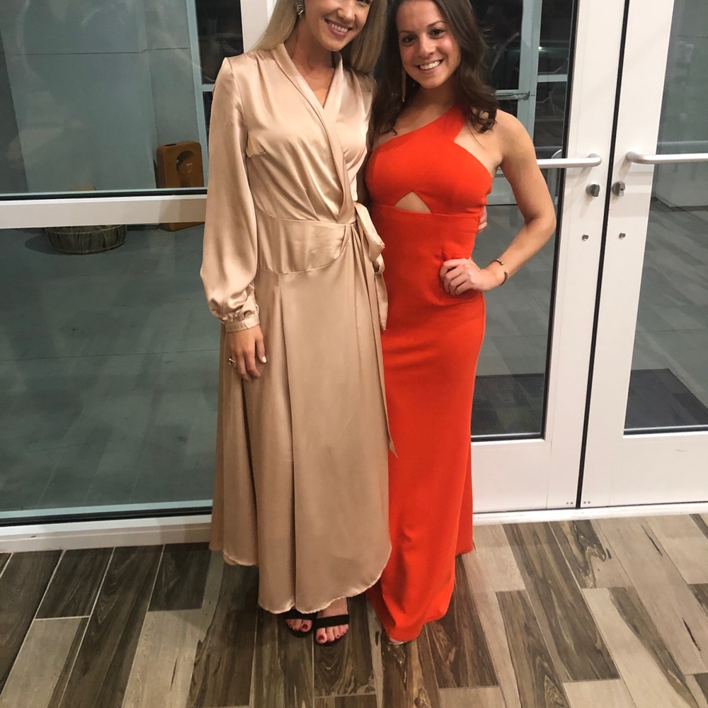 Nasty gal satin wrap dress
